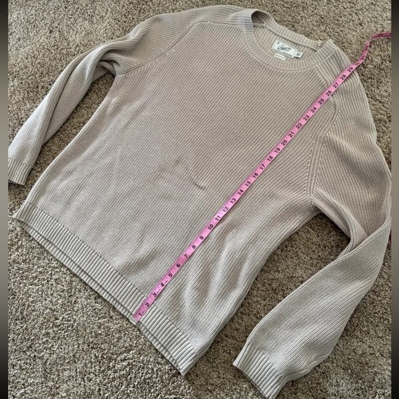 Grayers Men’s Shaker Stitch Cotton Crewneck Sweater in Oatmeal
size XL - Picture 11 of 12